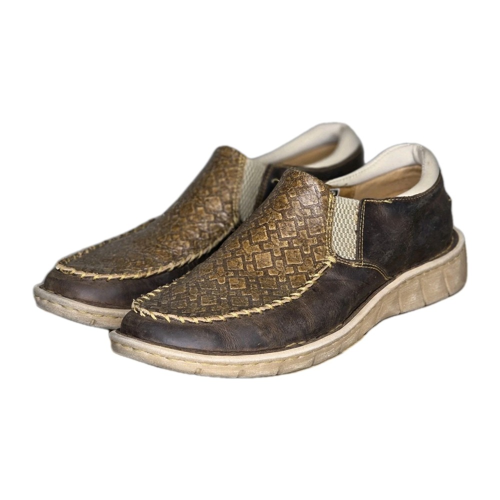 Tony Lama Magdalena Leather‎ Women's SZ 7.5  Western Casual Slip On Moccasin